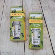 2X Burt  s Bees Hand Cream Shea Butter Rosemary  Lemon 99 Natural Lotion 1oz ea