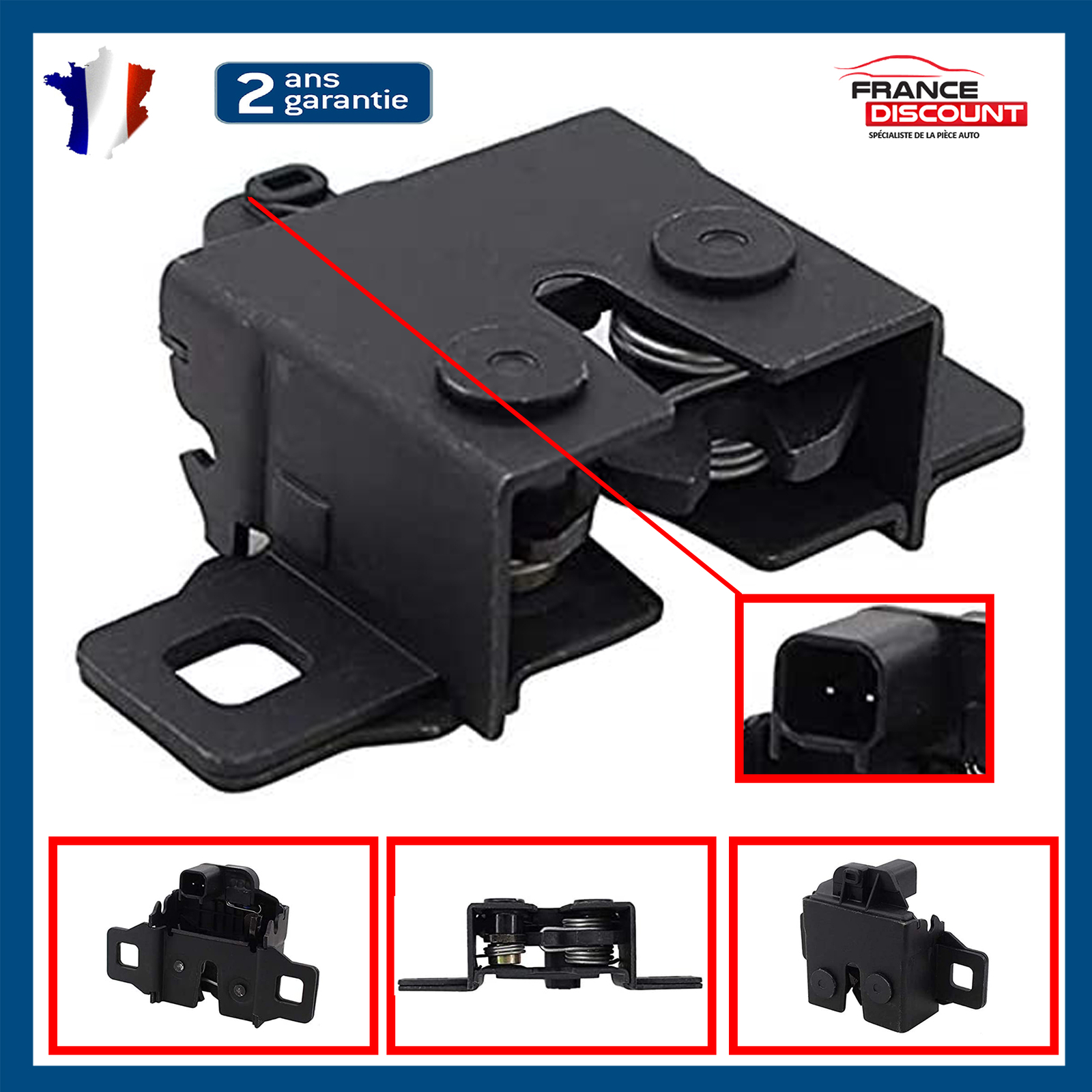 Serrure electrique capot avant avec capteur integre equivalent LR04143