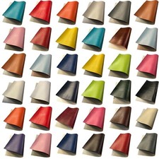 Plain Coloured Full Grain look PU Faux Leather Leatherette A4 Sheets Bows Crafts
