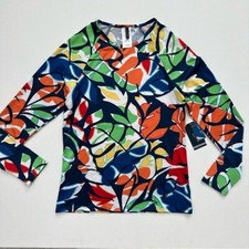 Nautica Trade Winds Long Sleeve Rashguard with Sun Protection Size S