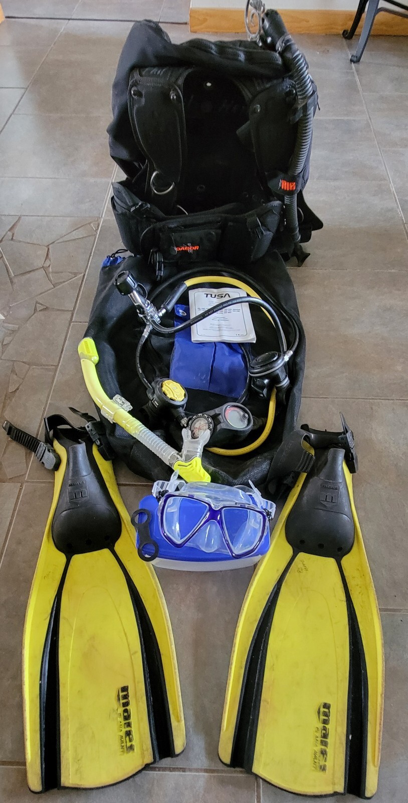 Scuba diving Equipment Set Tusa and Dacor eBay