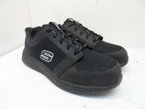 Alumno para hombre SKECHERS WORK. Zapatos de seguridad atléticos con placa de acero negros talla 10,5M eBay
