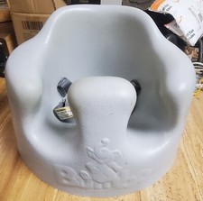 Bumbo Infant Floor Seat Baby Sit Up Chair with Adjustable Harness, Cool Gray