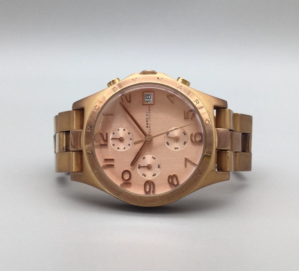 Reloj Cronógrafo Marc By Marc Jacobs Henry Hombre 38mm Fecha Batería Nueva 6.25" Foto 4 de 4