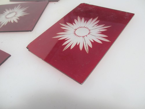 Victorian Stained Glass Window Door Panel Old Blue Rare Antique Sun Star 3.5"x5" - Picture 4 of 11