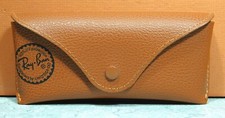 Rayban Sunglasses Eyeglasses Soft Leather Brown Case w. Cleaning Cloth  LENSES 
