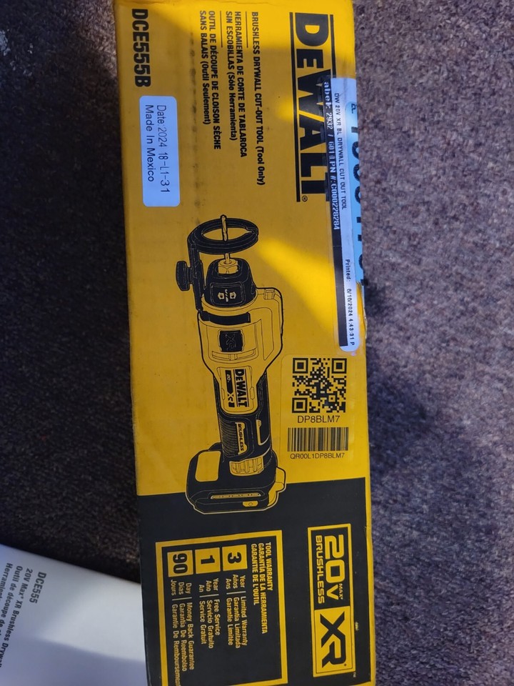 Dewalt DCE555B Rotary Drywall Cut Out Tool 20V Drill XR Brushless eBay