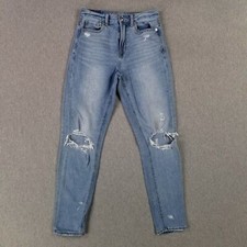 American Eagle Size 00 Mom Jean Light Wash Distressed