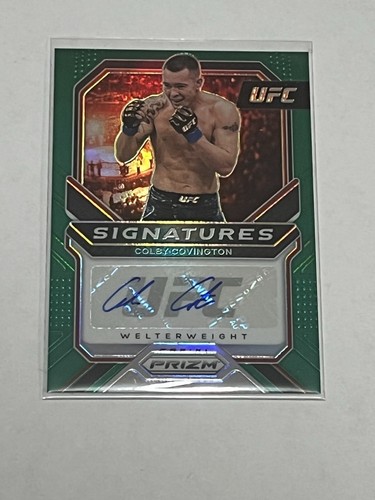 Colby Covington [Green] #SG-CCV 2021 Panini Prizm UFC Signatures card