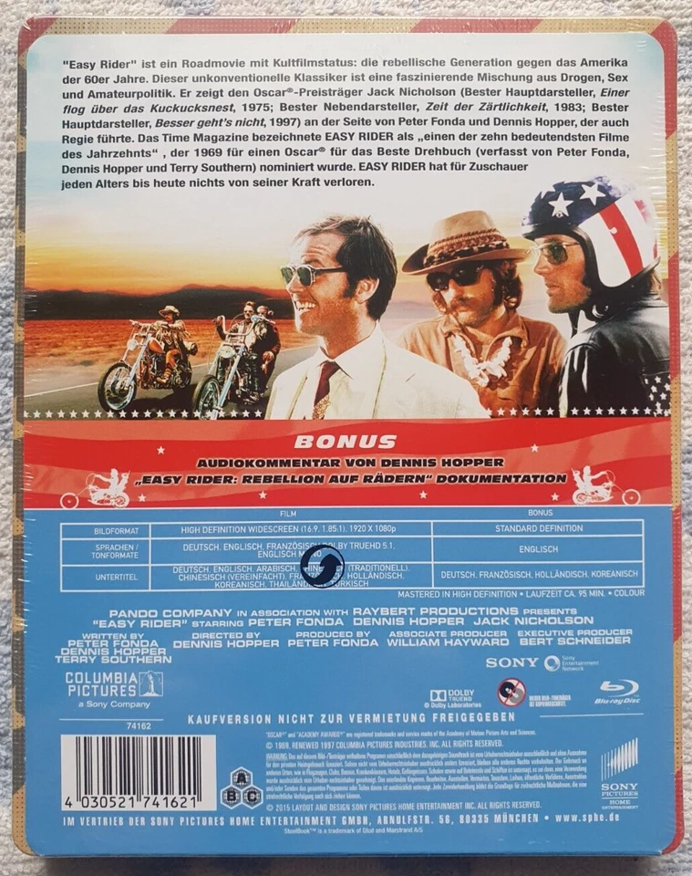 Easy Rider - Steelbook [Blu-ray]  NEU OVP Peter Fonda - Bild 2 von 2
