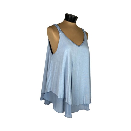 Tanque Fara trenzado Grace & Lace en azul cielo talla L - Imagen 3 de 18