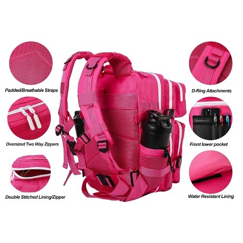 25L Tactical Backpack Fitness Athlete Gym Out Bag Rucksack with Bottle Holder - Bild 5 von 24