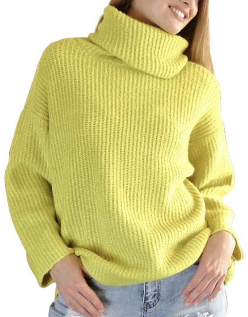Lime turtleneck sweater