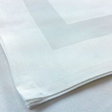 100% Cotton White Satin Band Napkin 56x56cm