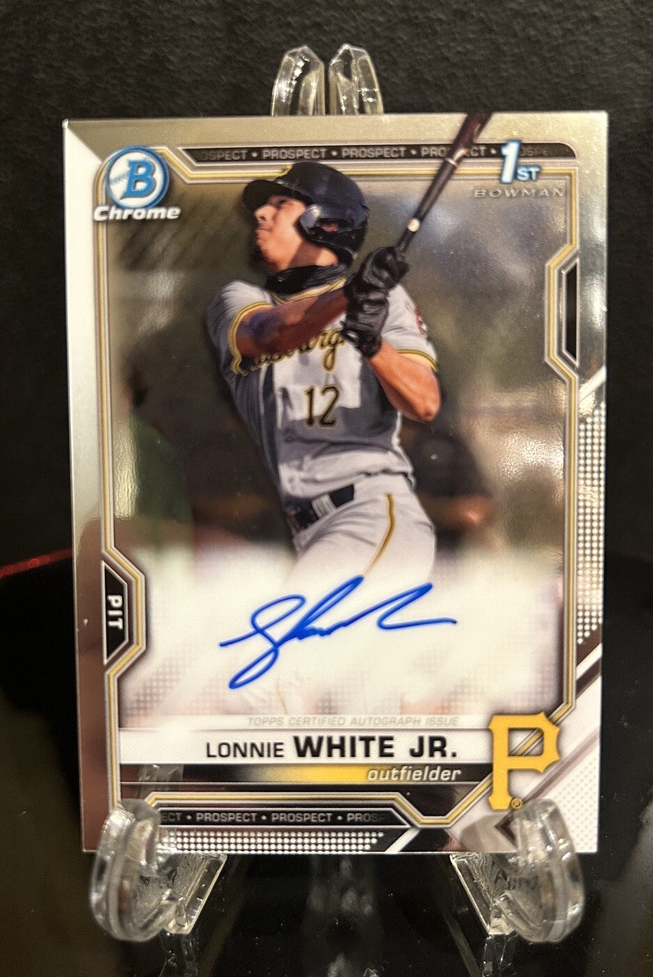 Lonnie White Jr. 2021 Bowman Draft Chrome First 1st Autograph Auto PIRATES