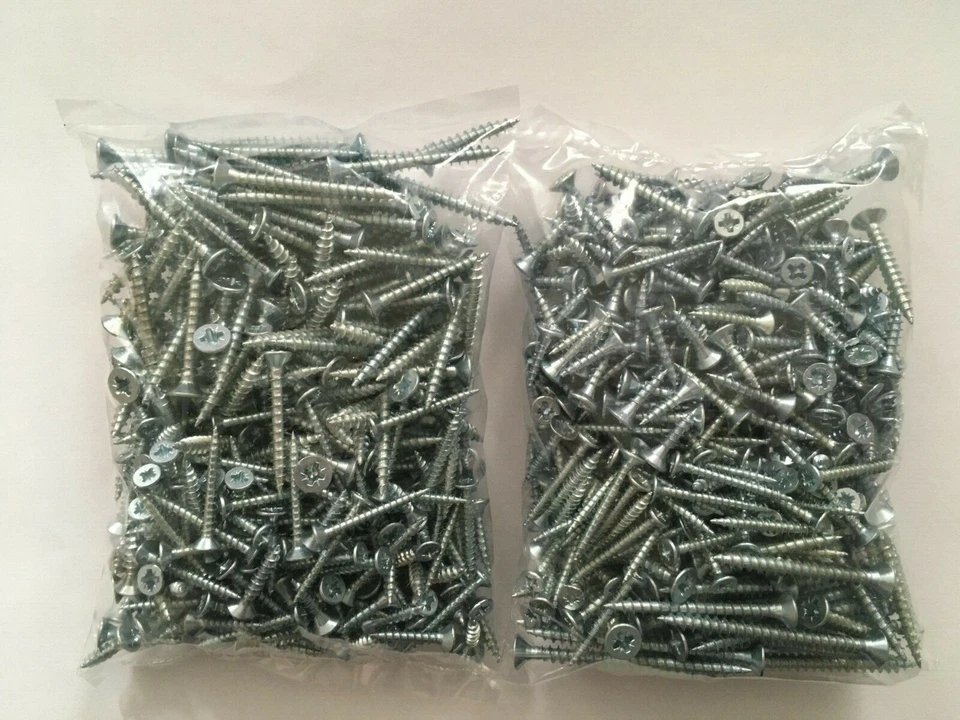 H&H 400g OF 'MIXED IN THE PACK' MULTI-PURPOSE POZI PZ2 WOOD SCREWS ZINC BZP CHEAP !!