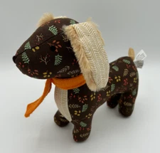 Target tan/brown/orange fall leaves scarf stuffed animal plush dog puppy no tag