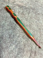 Hand carved Fun Pinata Wood YARN CROCHET HOOK size G