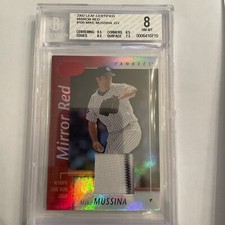 2002 Leaf Certified Mirror Red Jsy #105 Mike Mussina Graded Beckett 8 W 9.5 Sub