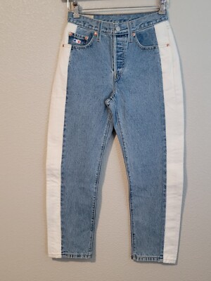 levis 501 sample jeans womens 26x26 regular straight buttonfly two tone big E