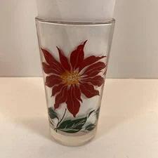 Boscul Poinsettia Peanut Butter Drinking Glass Mauzy 83-4 (G1)