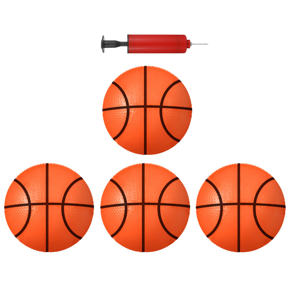 4 Sets Small Basketball Kids Toys Blow up Sports Balls Replacement