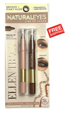 ELLEN TRACY Eyeshadow Liner Crayons Bronze Pink Nude Long Lasting