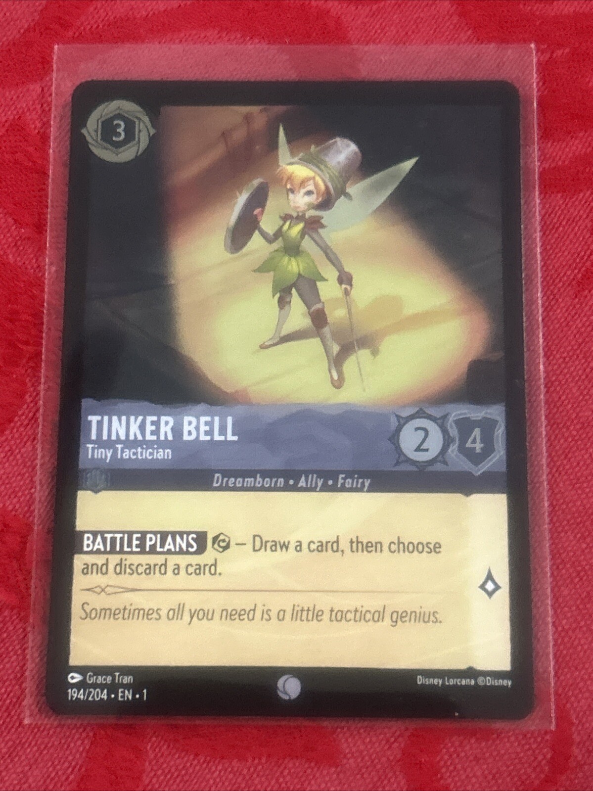 FOIL Disney Lorcana -Tinker Bell - Tiny Tactician - 194/204 Mint FOIL