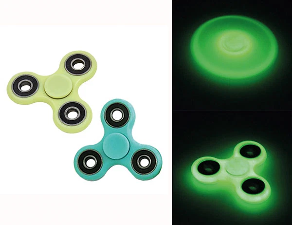 HAND SPINNER fidget SPINNER gegen Stress Konzentration Handkreisel GLOW IN THE DARK leuchtend
