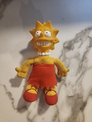 【90’s vintage 20471120Hyoma soft toy♪新品】 1990 Vintage Lisa Simpson The Simpsons Vinyl And Plush Doll Toy 8