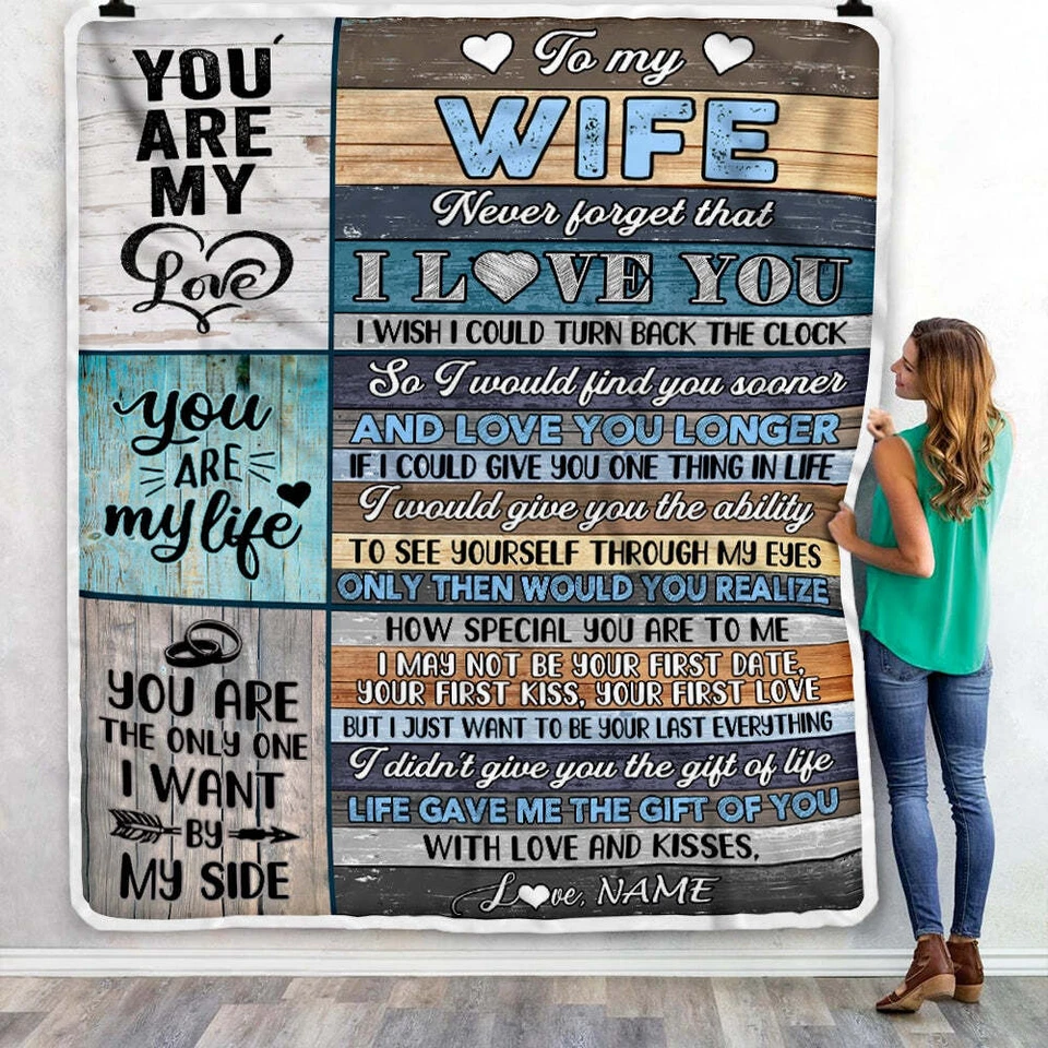 Personalized To My Wife Blankets For Wife From Husband Birthday Custom Blanket - Image 3 of 4