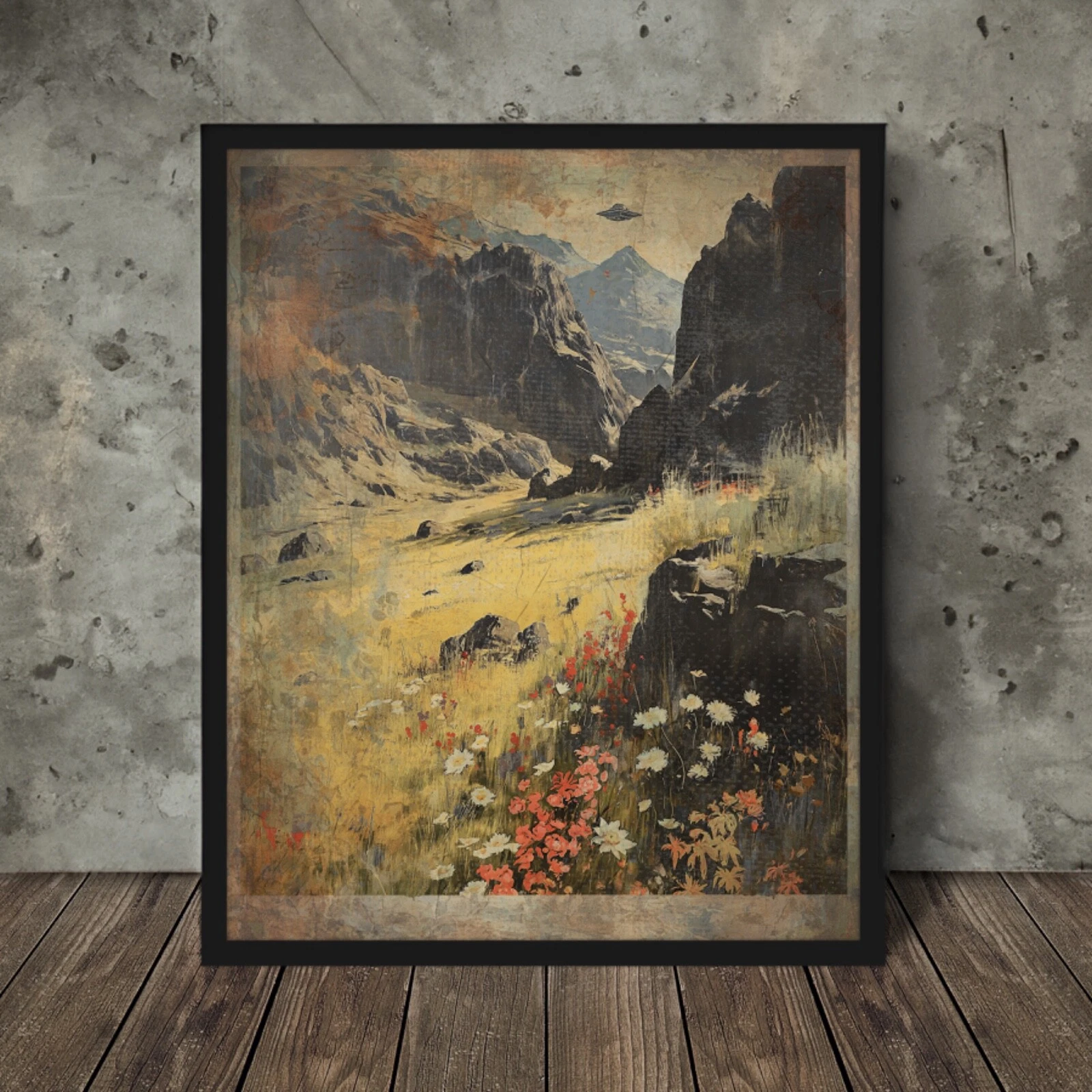ALIEN UFO BOTANICAL Wall Art, Sci-Fi Flowers Cryptid Poster, UAP Floral Decor
Opens in a new window