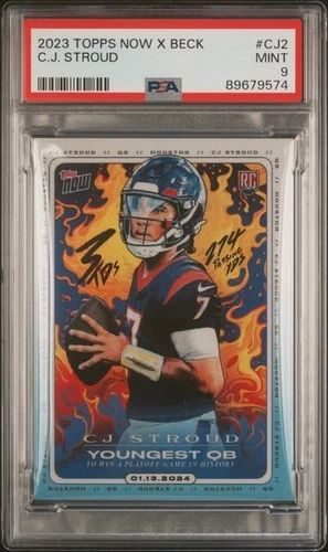 2023 Topps Now x Tyson Beck CJ2 RC CJ Stroud Mint Rookie C.J. PSA 9