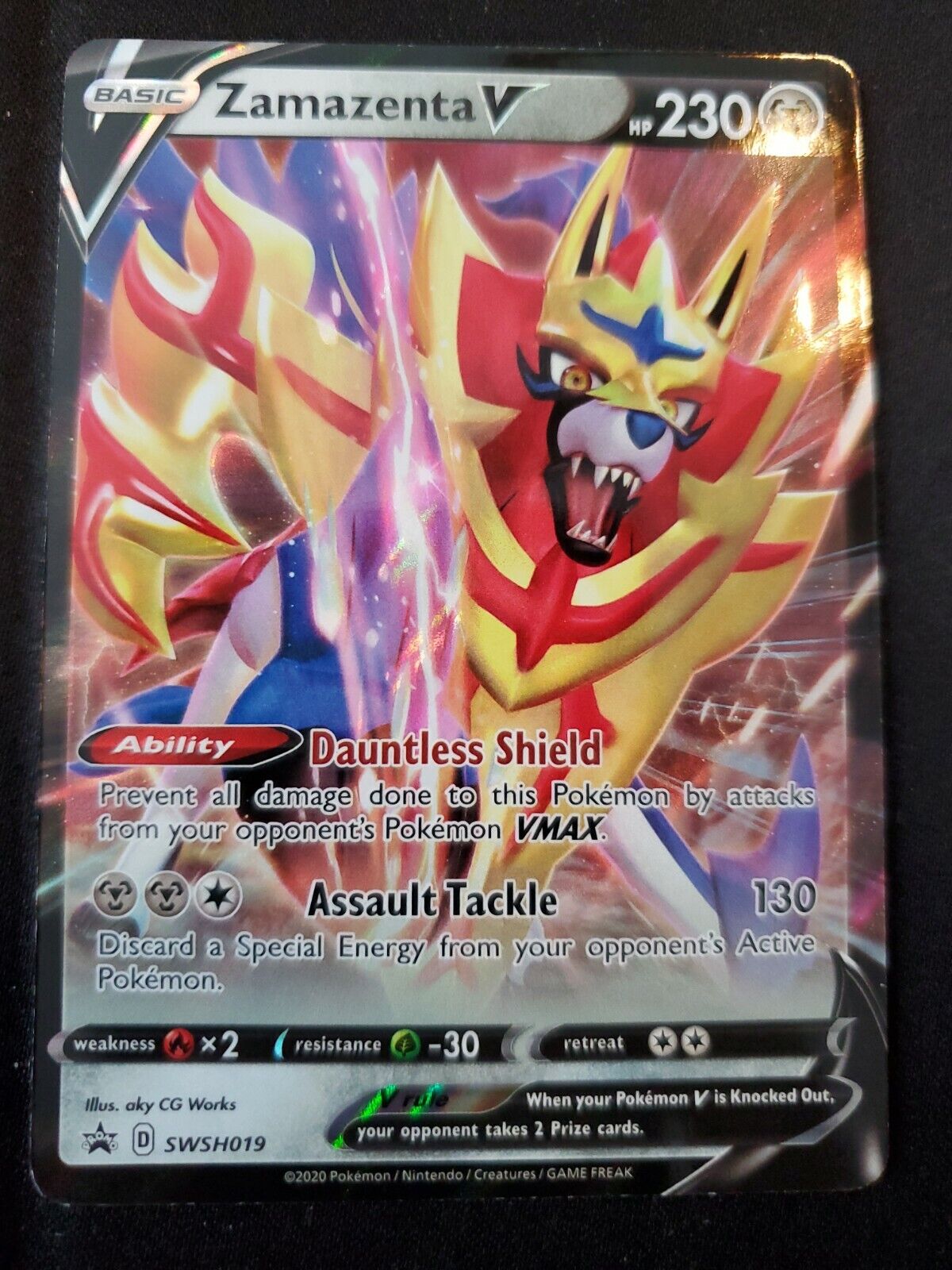 Zacian V & Zamazenta V - Pokemon Black Star Promo Card Lot - SWSH292 &  SWSH293 - Shiny Vault Full Art Card