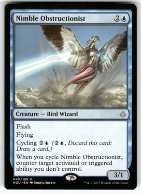 Nimble Obstructionist 40 Rare Hour of Devastation Magic: The Gathering Near Mint
