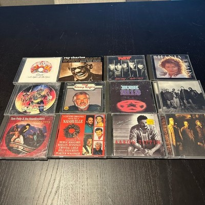 Mixed Lot 12 Music CDs Rock Country Pop Queen Ray Charles Rush Iron Maiden Ratt