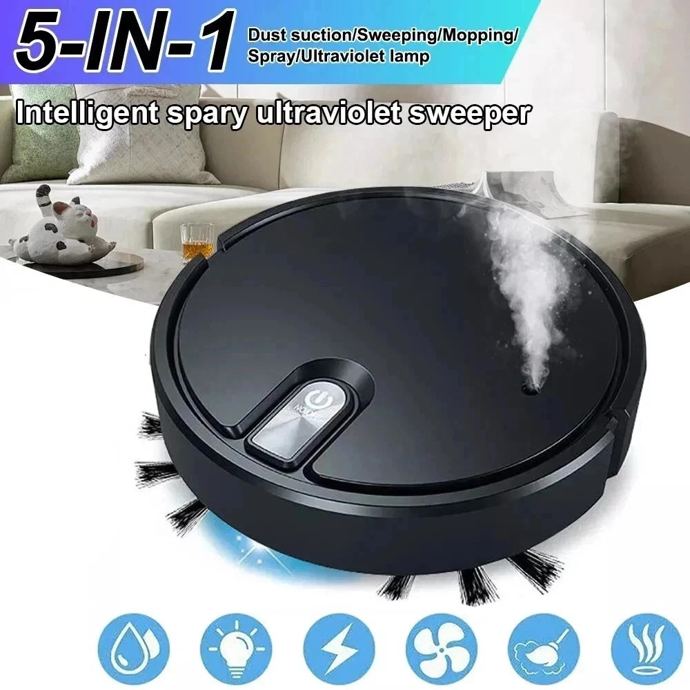 Smart Robot Vacuum Cleaner Automatic Sweeper Floor Carpet Clean Rechargeable UK.