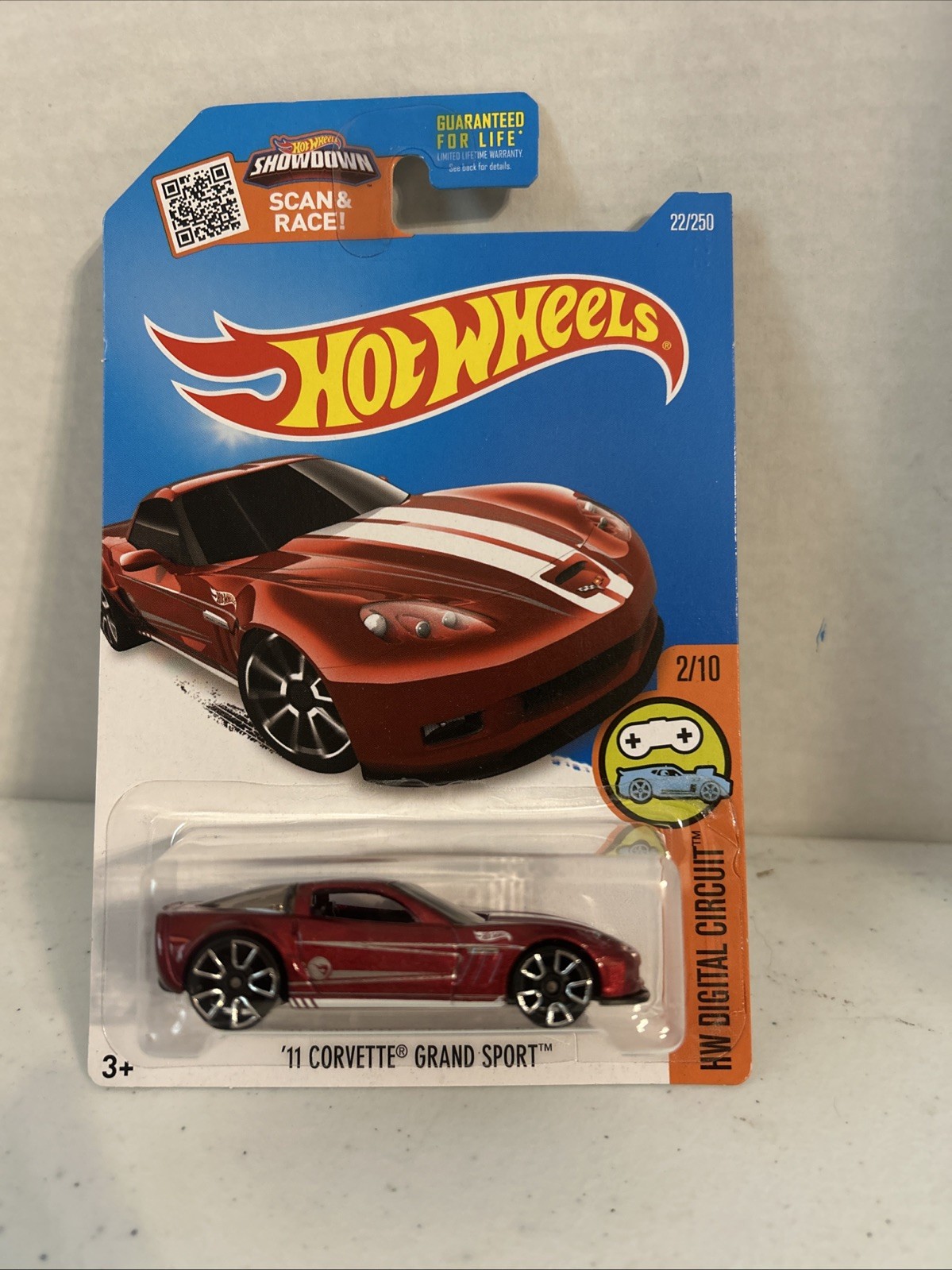 Hot Wheels 2016 Treasure Hunt HW Digital Circuit  '11 Corvette Grand Sport Red
