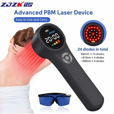 1760mW Cold Laser Therapy 24 Diodes PW/CW 660nm 810nm 980nm for Stiff Joints