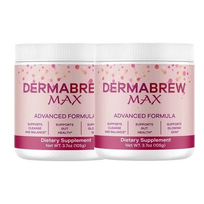 (2-Pack) DermaBrew Powder   Premium Derma Brew Powder for Skin Hydration & Glow