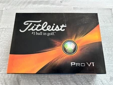 Titleist One Dozen Brand New Pro V1 Golf Balls Box of 12 - White with Logos