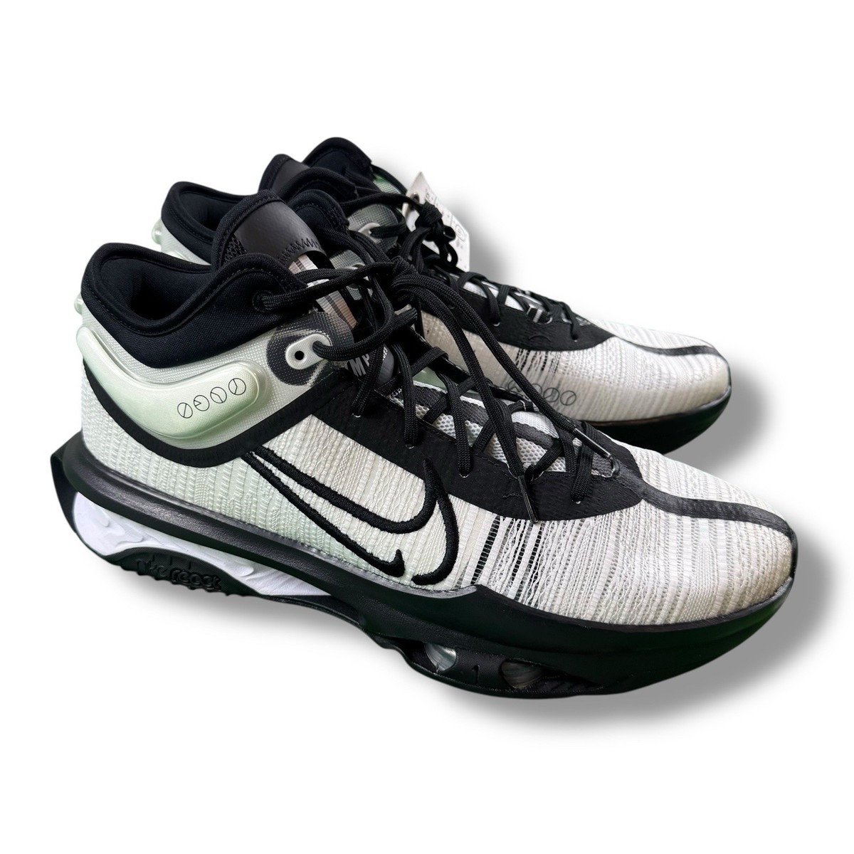 NWOB Nike Air Zoom GT Jump 2 Basketball Shoes White/Black 