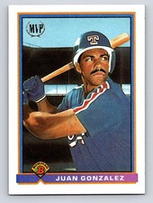 1991 Bowman #180 Juan Gonzalez Texas Rangers Baseball Card