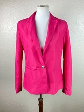 Zara Woman Women's Pink Lightweight One Button Lined Business Blazer Sz L