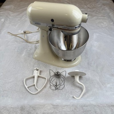 KitchenAid Hobart Stand Mixer K45SS Cream Almond 3 Attachments USA