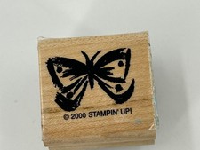 STAMPIN' UP Butterfly Rubber Stamp Wood Block Mounted Butterfly NT 2000