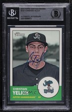 BAS 2012 Topps Heritage Minor League Edition Christian Yelich BGS Authentic 14ty