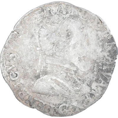 Monnaie, France, Henri IV, 1/2 Franc, 1603, Poitiers, TB+, Argent, Gadoury:590 - Photo 1/2