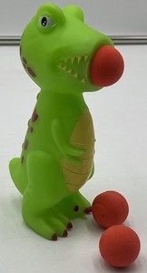 Foam Ball Popper Toy - Squeeze & Launch T-Rex Dinosaur Toy w/ 3 Foam Balls