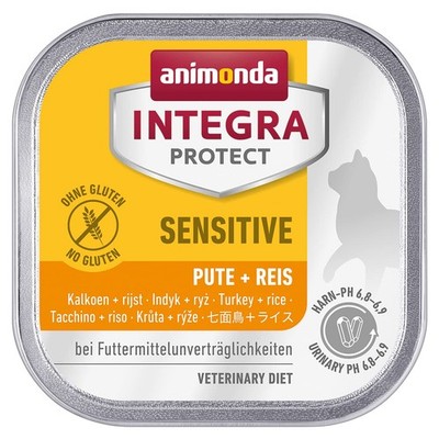 animonda INTEGRA PROTECT Katzenfutter nass Sensitive Pute Reis 16x100g